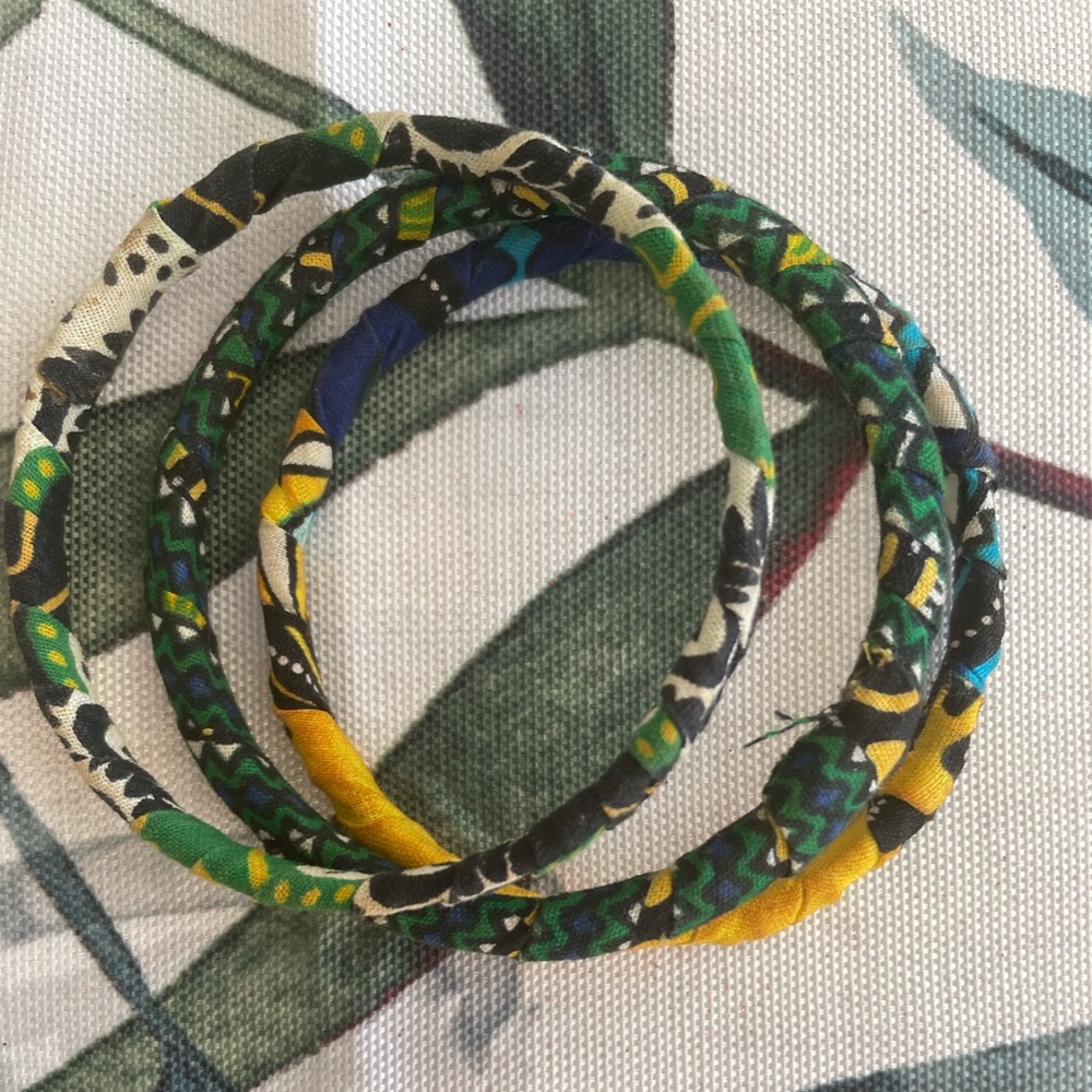 Traditional Ghana made fabric bracelets, all the way from Ghana!